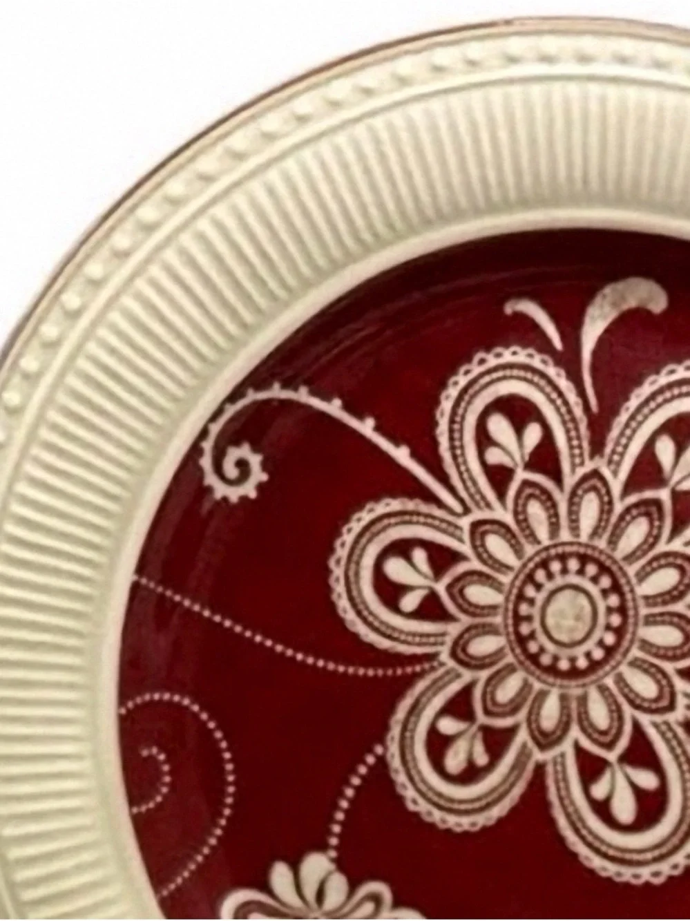 Pier 1 Imports Maribeth Red Floral Dinner Plate 11” Discontinued Replacement